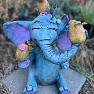 Elephant Paper Mache Sculpture