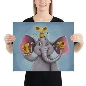 Elephant - Hearing Check - Print (in)