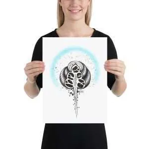 Cochlear Flower Print