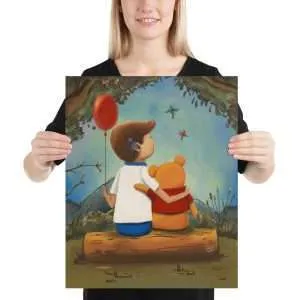 Christopher and Pooh - Cochlear Implant - Print