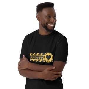 Reset and renew graphic tee with heart symbol over the chest