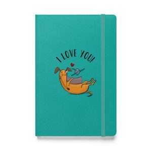 I Love You – Wiener Dog Hugging Hearing Aid Notebook