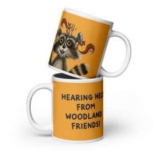Raccoon Hearing Check – Whimsical Woodland Mug