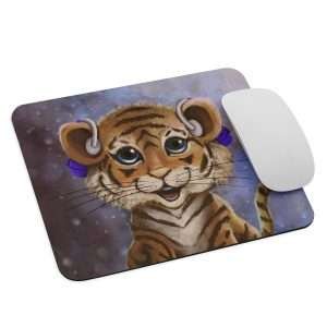 Tiger with Hearing Aids – Mousepad